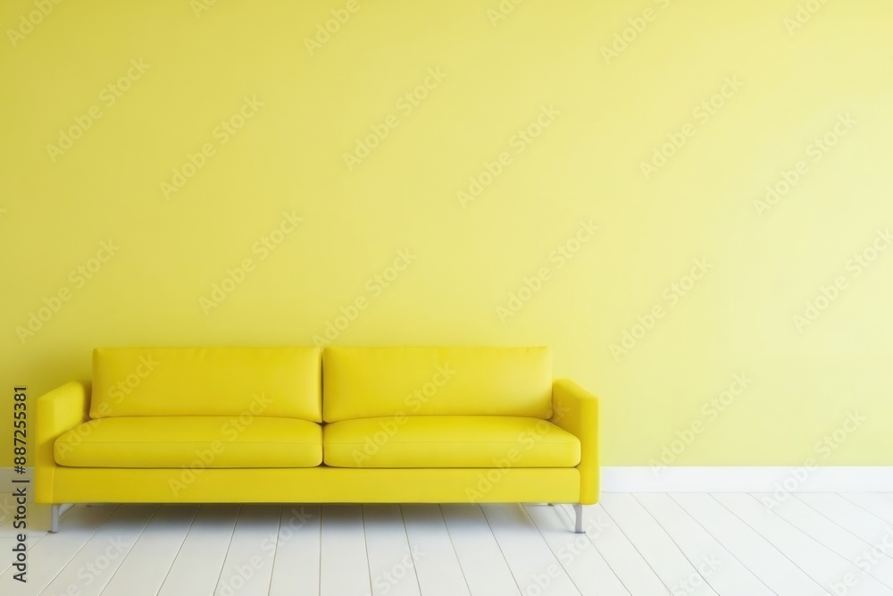 Empty wall with a couch mockup Empty wall with a couch mockup