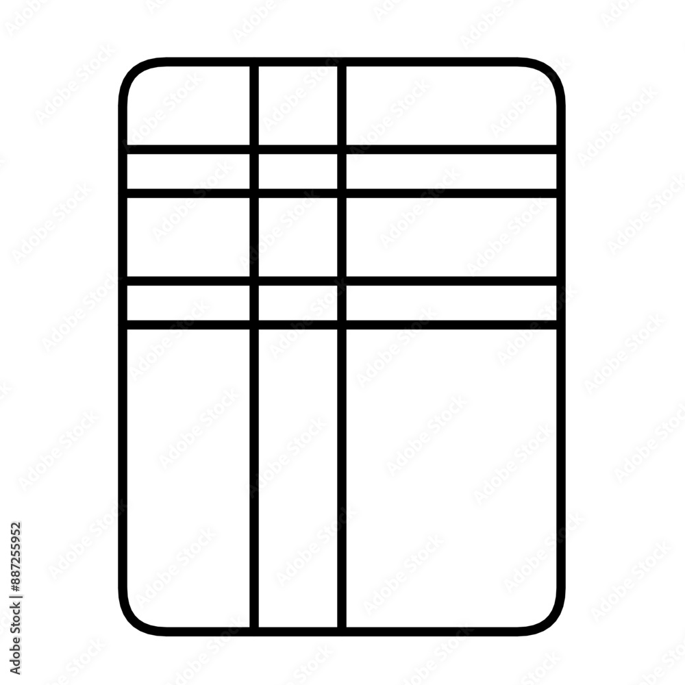 A versatile table layout template with a nice minimalist design