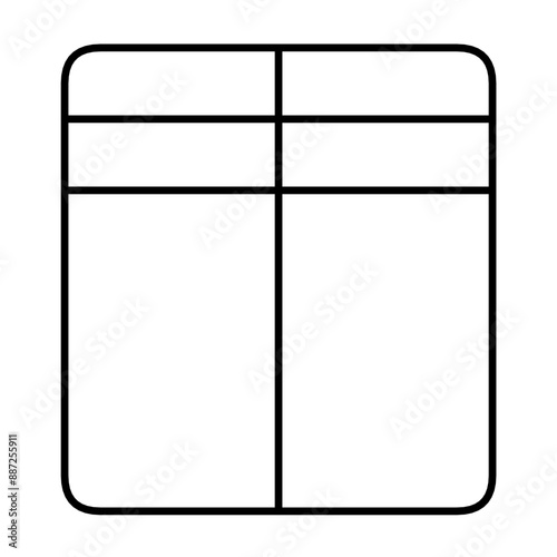 A versatile table layout template with a nice minimalist design