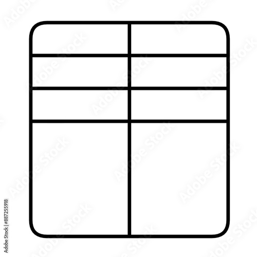 A versatile table layout template with a nice minimalist design