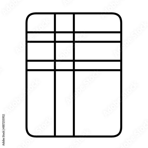 A versatile table layout template with a nice minimalist design