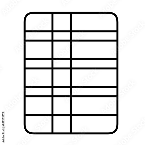 A versatile table layout template with a nice minimalist design