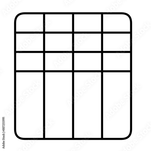 A versatile table layout template with a nice minimalist design