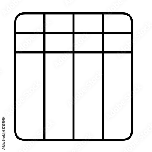 A versatile table layout template with a nice minimalist design