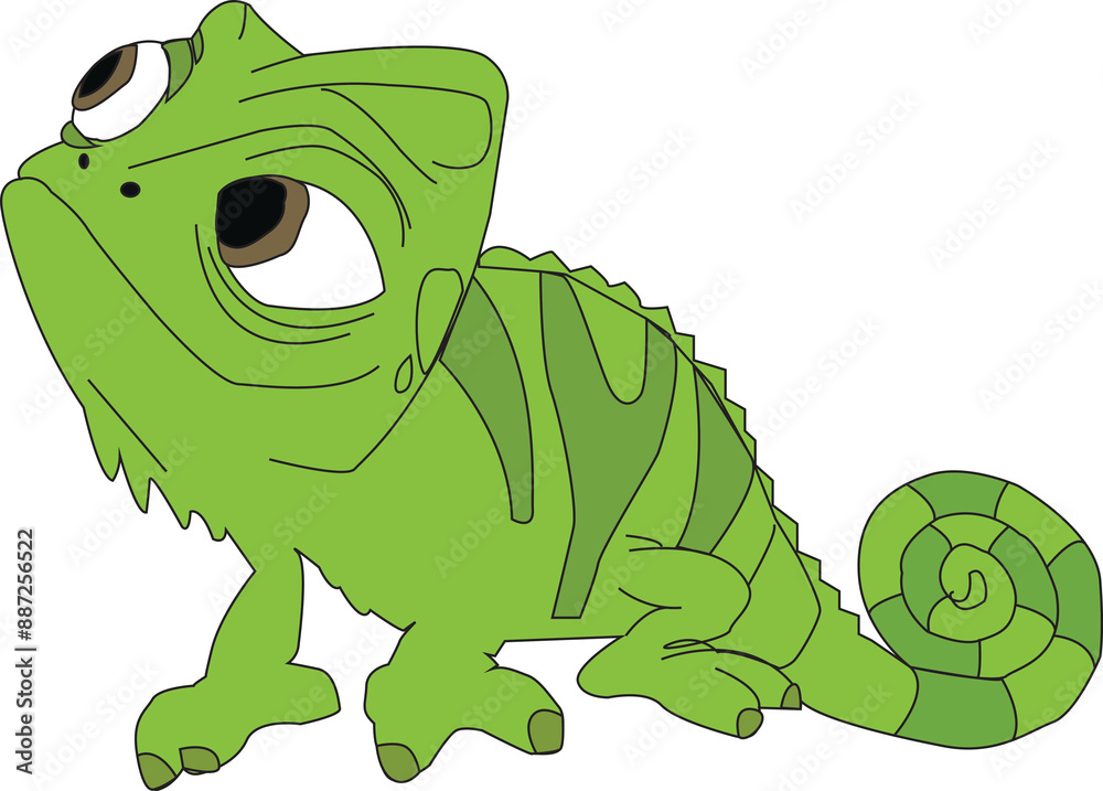 Fototapeta premium A vector art of a chameleon.