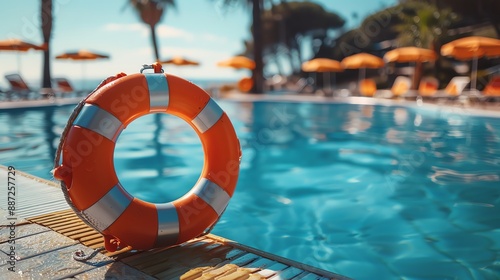 Lifebuoy at the Poolside.