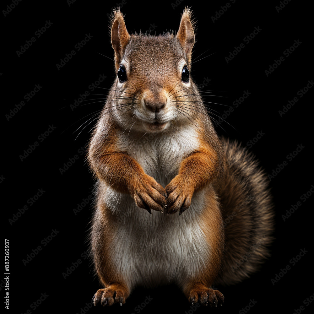 squirrel in the balck background squirrel in the balck background