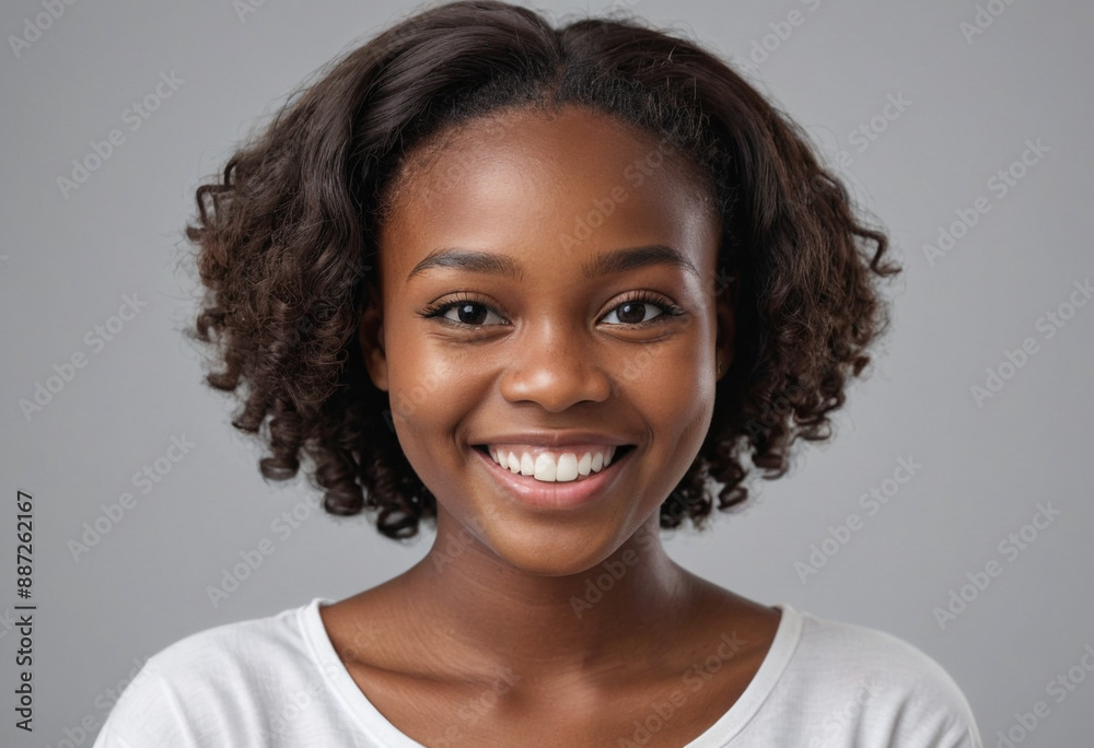 Portrait view of a regular happy smiling Ghana girl, ultra realistic, candid, social media, avatar image, plain solid background Portrait view of a regular happy smiling Ghana girl, ultra realistic, candid, social media, avatar image, plain solid background
