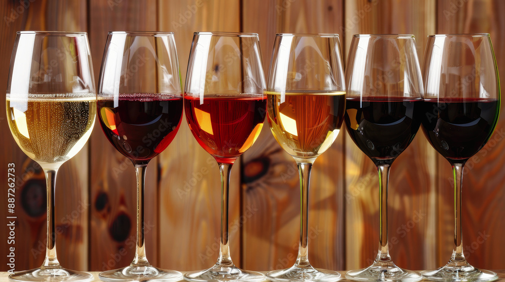 glasses of wine are on the table. Wine day glasses of wine are on the table. Wine day
