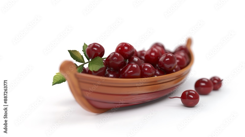 A 4D cartoon cranberry with a small boat floating 83 1890 fruit, food, berry, red, bowl, cherry, fresh, healthy, ripe, isolated, cranberry, sweet, dessert, white, diet, closeup, currant, fruits, berr A 4D cartoon cranberry with a small boat floating 83 1890 fruit, food, berry, red, bowl, cherry, fresh, healthy, ripe, isolated, cranberry, sweet, dessert, white, diet, closeup, currant, fruits, berr