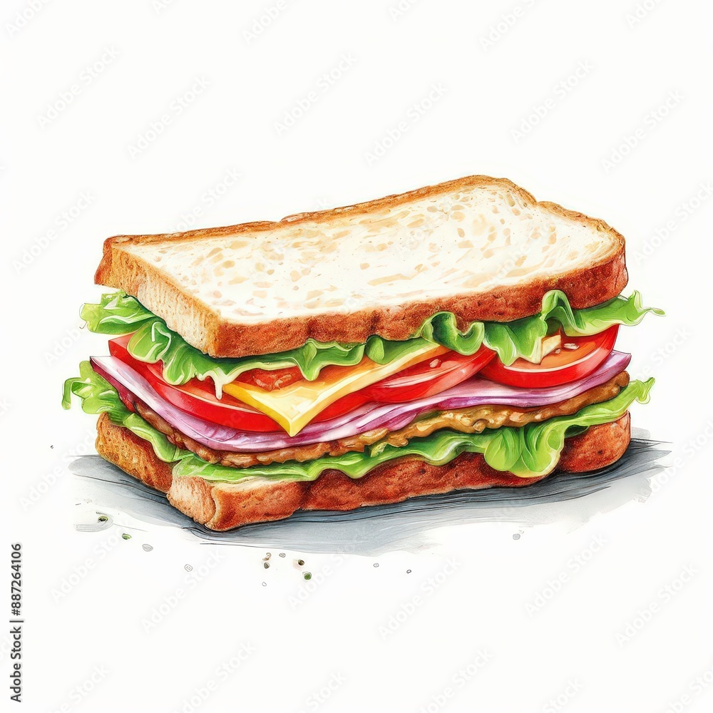 the ai generated image, hamburger isolated the ai generated image, hamburger isolated