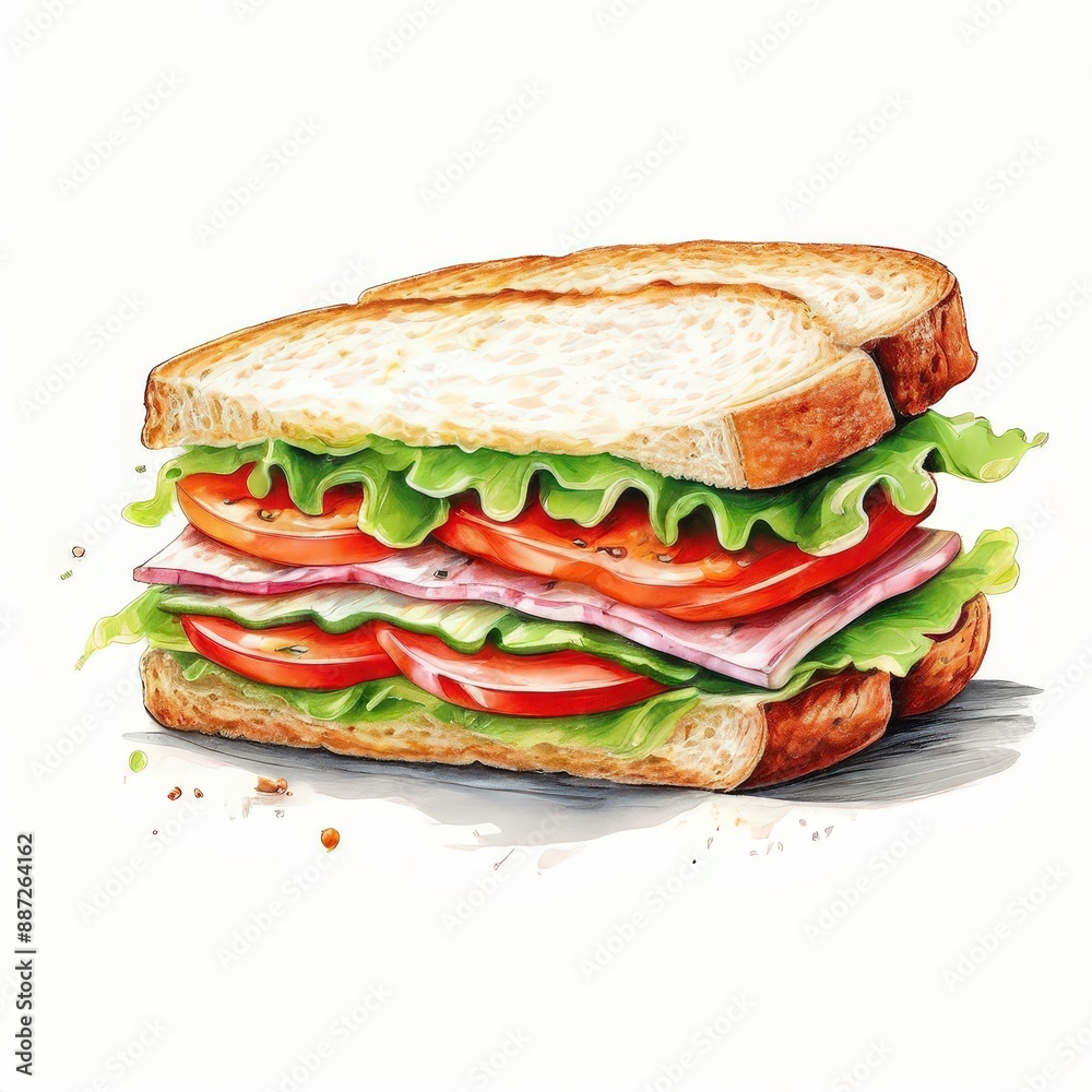 the ai generated image, hamburger isolated the ai generated image, hamburger isolated