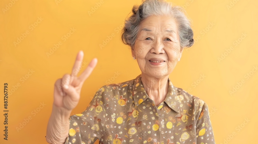 Elderly Asian woman showing a peace sign smiling b 53 3 woman, senior, old, mature, elderly, smiling, smile, lady, person, grandmother, face, aged, people, retired, retirement, beauty, older, business Elderly Asian woman showing a peace sign smiling b 53 3 woman, senior, old, mature, elderly, smiling, smile, lady, person, grandmother, face, aged, people, retired, retirement, beauty, older, business
