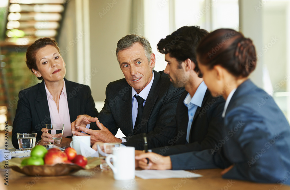 Business people, group and meeting for feedback, planning and idea with review, office and cooperation. Financial, accounting or staff with teamwork, investment or conversation for support and budget Business people, group and meeting for feedback, planning and idea with review, office and cooperation. Financial, accounting or staff with teamwork, investment or conversation for support and budget