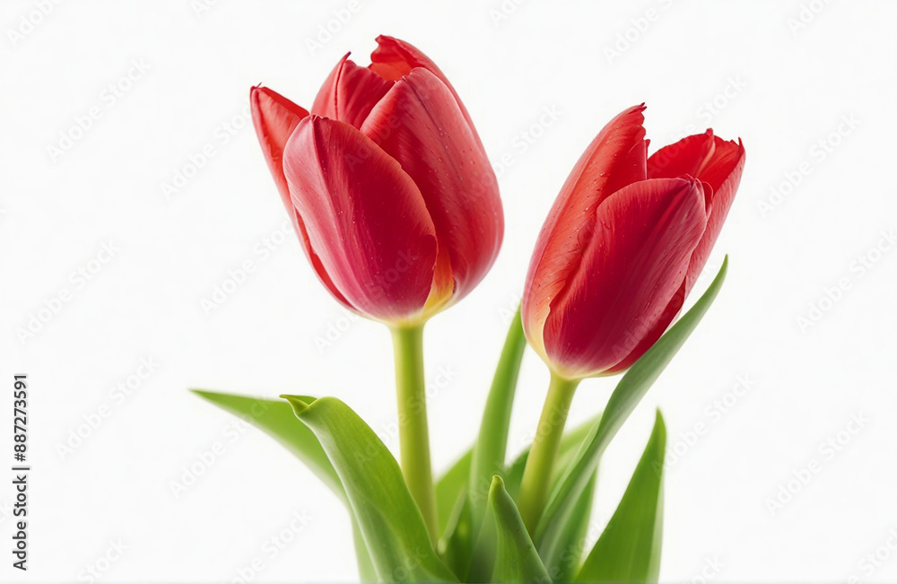 Spring tulipa isolated on white background Spring tulipa isolated on white background