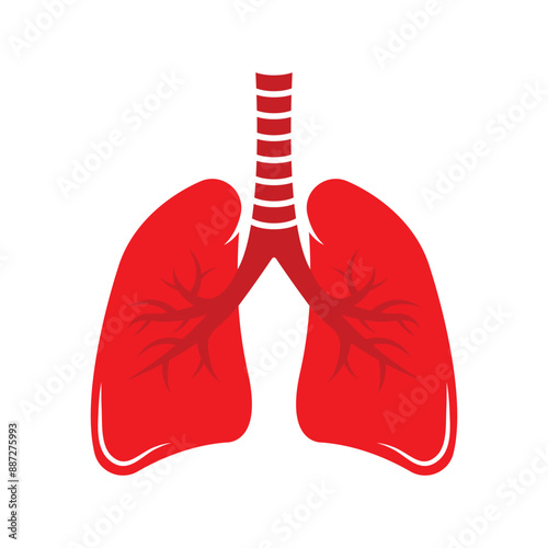 lungs logo icon vector illustration design