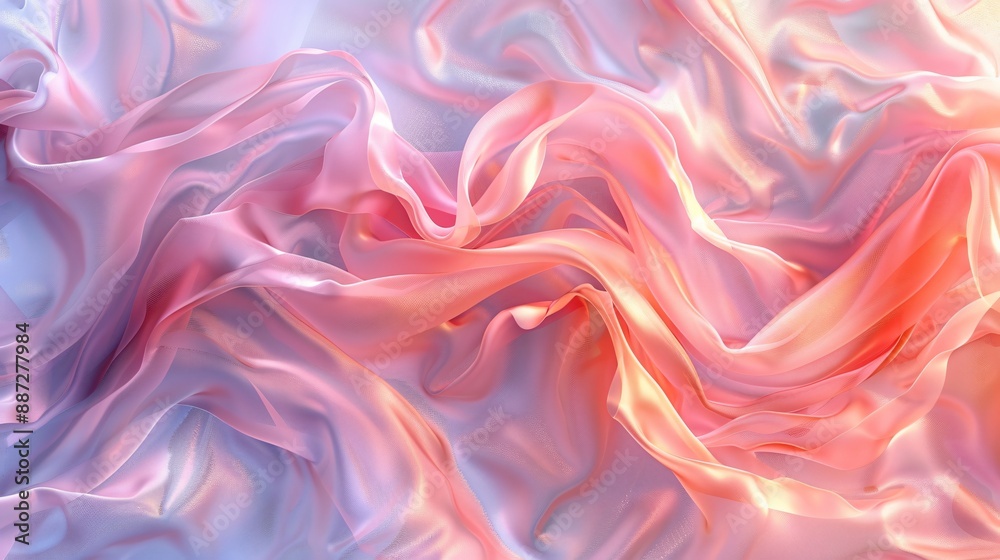 Abstract Pink and Orange Fabric Drapes Abstract Pink and Orange Fabric Drapes