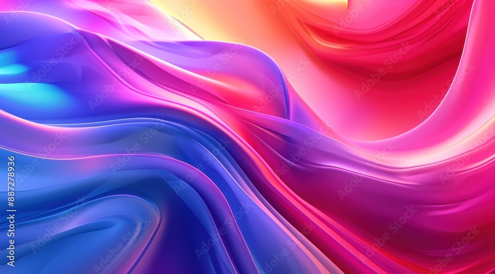 Fototapeta premium Vibrant abstract waves of color