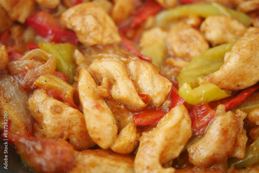 StirFried Chicken with Peppers and Onions is a tasty and nutritious meal option StirFried Chicken with Peppers and Onions is a tasty and nutritious meal option