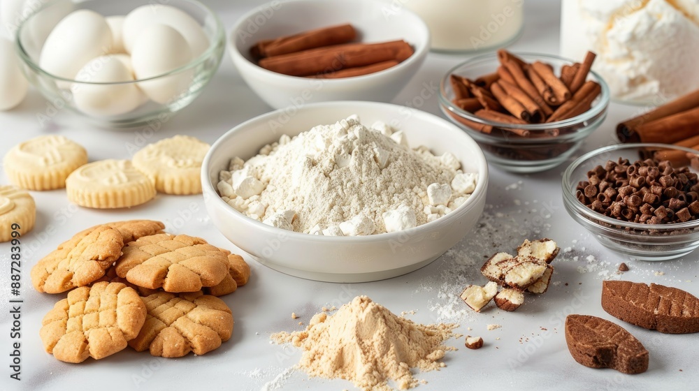 Ingredients for biscuits and cookies Ingredients for biscuits and cookies