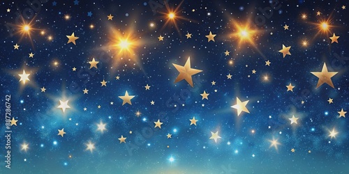 Starry night sky background with twinkling stars, astronomy, celestial, night, space, stars