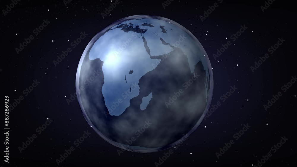 Planet Earth surrounded by atmosphere and against a starry sky. Planet Earth surrounded by atmosphere and against a starry sky.