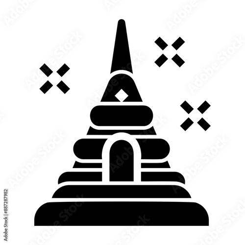 thai pagoda Solid icon