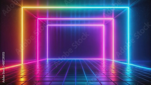 Vibrant abstract neon background with glowing lights, glowing, electric, wallpaper, abstract, bright