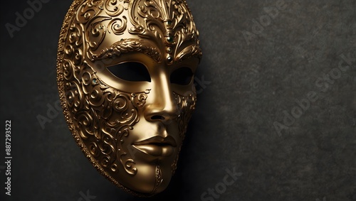 A picture of a gilded mask hiding a secret identity ai_generated