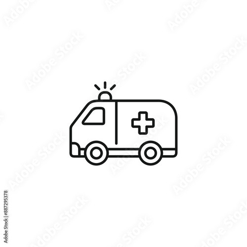 Ambulance icon vector. EPS 10 editable vector