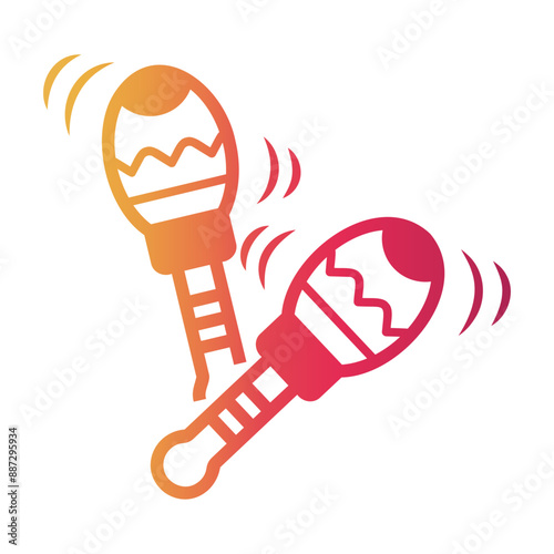maraca Line Gradient Icon