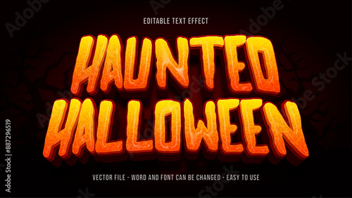 Editable haunted halloween theme text effect