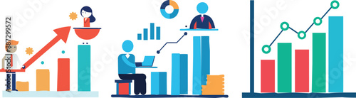business benchmarking vector illustration 