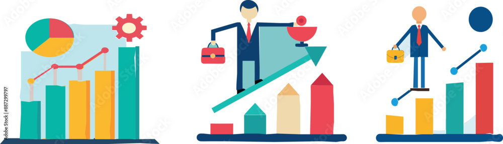 business benchmarking vector illustration business benchmarking vector illustration