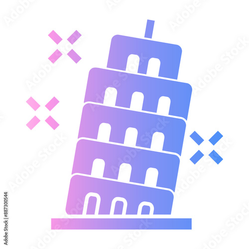 pisa tower Gradient icon