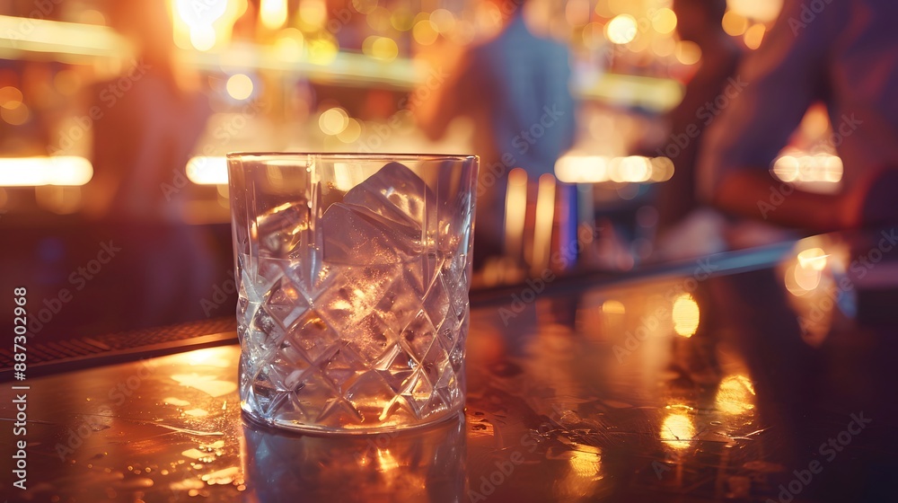 Cocktail glass in a bar with blurry people in the background in a nice atmosphere. Gives a friendly feeling. It can be used in bar advertising or promotion to attract customers who want a relaxed. Cocktail glass in a bar with blurry people in the background in a nice atmosphere. Gives a friendly feeling. It can be used in bar advertising or promotion to attract customers who want a relaxed.