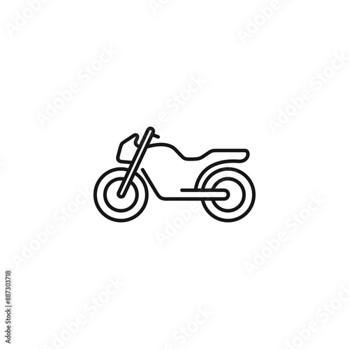 Motorcycle icon vector. EPS 10 editable vector photo