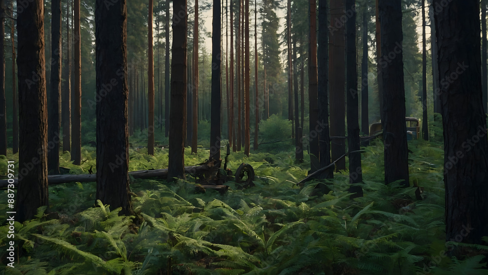 Fototapeta premium morning in the forest