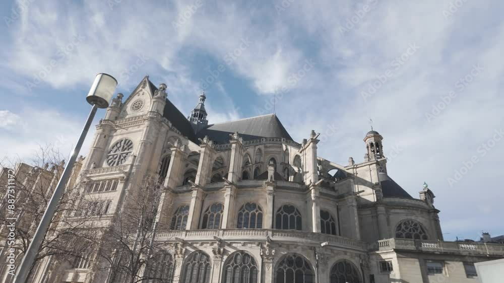 South east side on closer view about the catholic Church of St. Eustache, Paris, France. South east side on closer view about the catholic Church of St. Eustache, Paris, France.