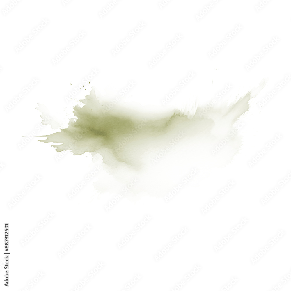 Khaki ink splash on transparent background Khaki ink splash on transparent background