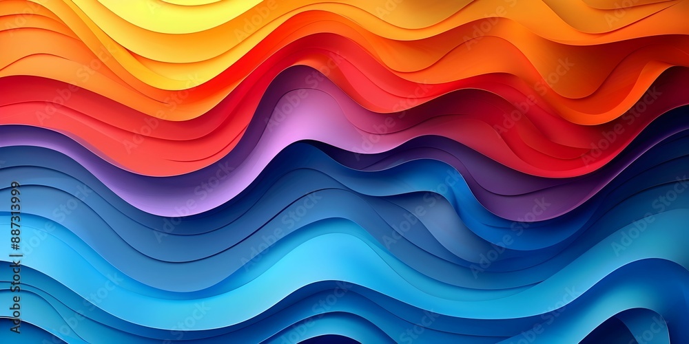 Fototapeta premium Paper cut designs that expresses inner emotions is suitable for use in designing projects or as illustrations.