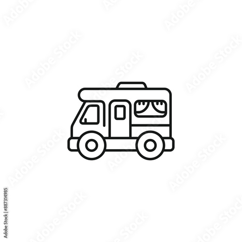 Wallpaper Mural Caravan icon vector. EPS 10 editable vector Torontodigital.ca
