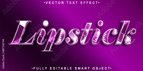 Lip Lipstick Vector Fully Editable Smart Object Text Effect