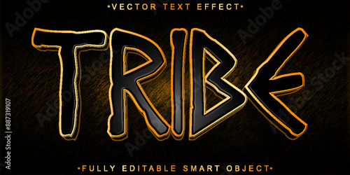 Tribe Vector Fully Editable Smart Object Text Effect