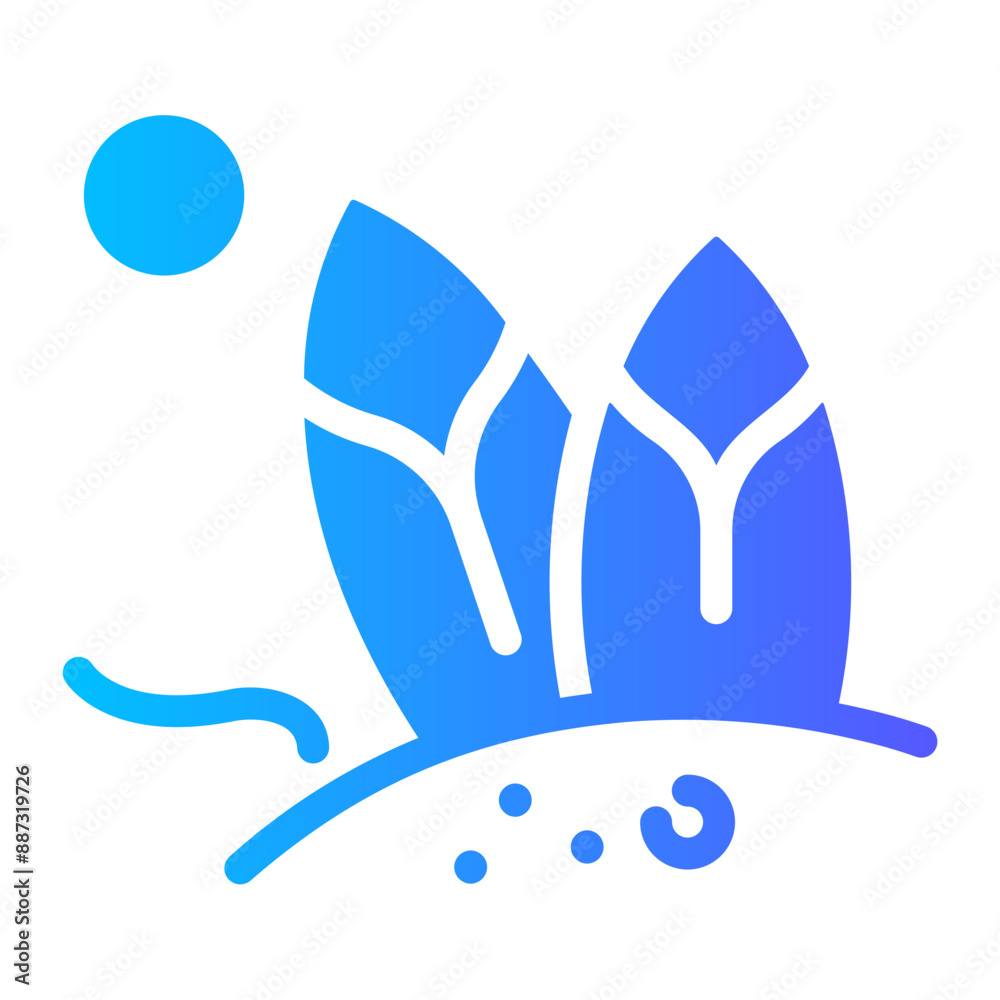 Fototapeta premium surf board Gradient icon