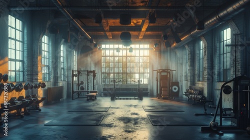Interior gym background 