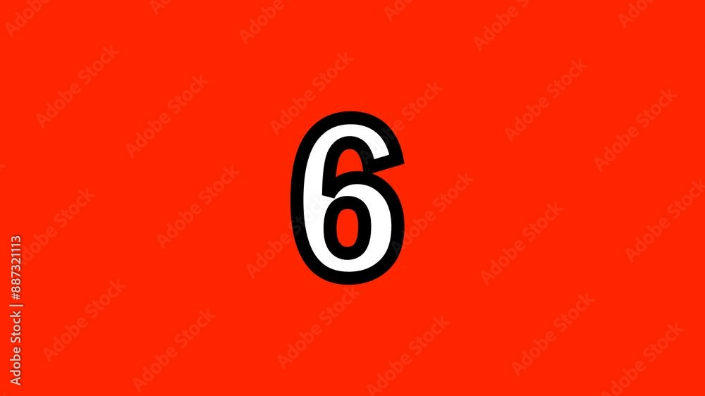 Countdown animation from 10 to 0 in seconds