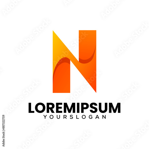 initials letter N colorful logo design Free Download initials letter N colorful logo design - GFXLoad