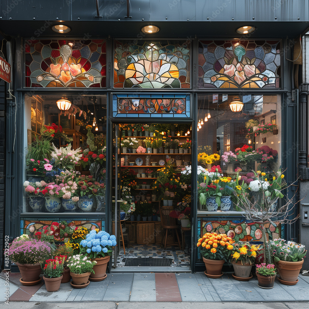 Blooming Business: Florist Shop Boasting a Stained Glass Storefront Blooming Business: Florist Shop Boasting a Stained Glass Storefront