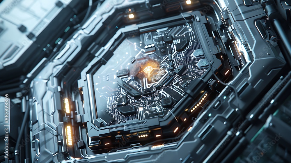 Fototapeta premium Futuristic Tech Interface.